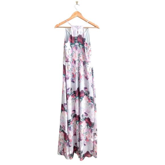 Yumi Dress Floral Maxi Front Tie Lined Flowy Back Zip Women's 6 - Picture 2 of 9